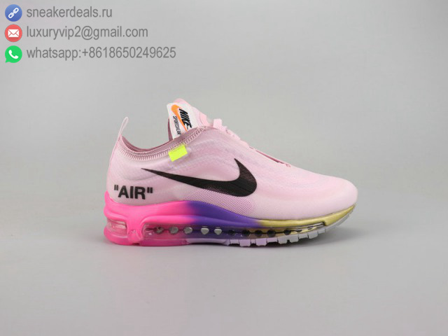 OFF-WHITE X NIKE AIR VAPORMAX FX 97 PINK UNISEX RUNNING SHOES